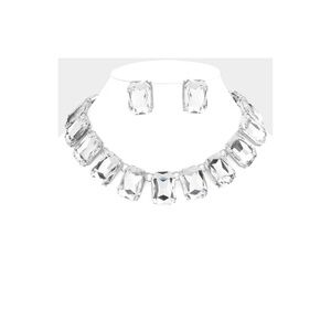 Elegant Silver Necklace and Earring Set